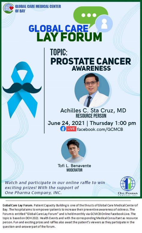enrique tenazas|Rafi, partners hold forum on prostate cancer signs .
